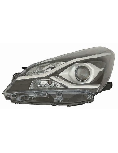 Headlight left front headlight for Toyota Yaris 2014 to 2017 HIR2 black led Aftermarket Lighting