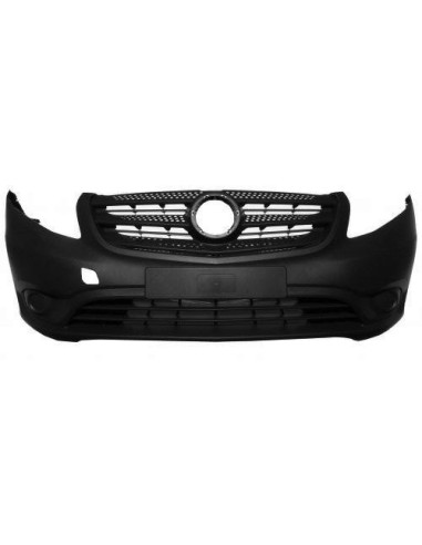 Front bumper with grid fog traces for Vito w447 2014 - Black Aftermarket Bumpers and accessories