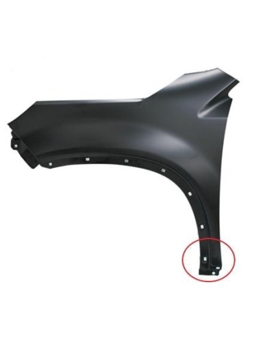 Left front fender for Kia Sorento 2010 onwards with parafanghino holes Aftermarket Plates