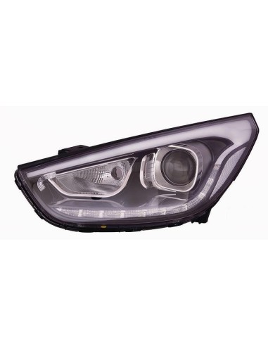 Phare projecteur avant droite HIR2 Led pour Hyundai Ix35, 2013 désormais noir