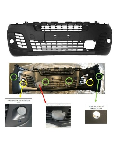 Front bumper with fog detection PDC Obstacle Jumpy Expert 2016 - Aftermarket Bumpers and accessories