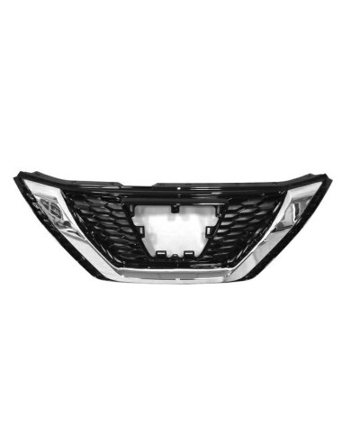 Grille Screen Chrome front and glossy black for Nissan Qashqai 2017 - Aftermarket Bumpers and accessories