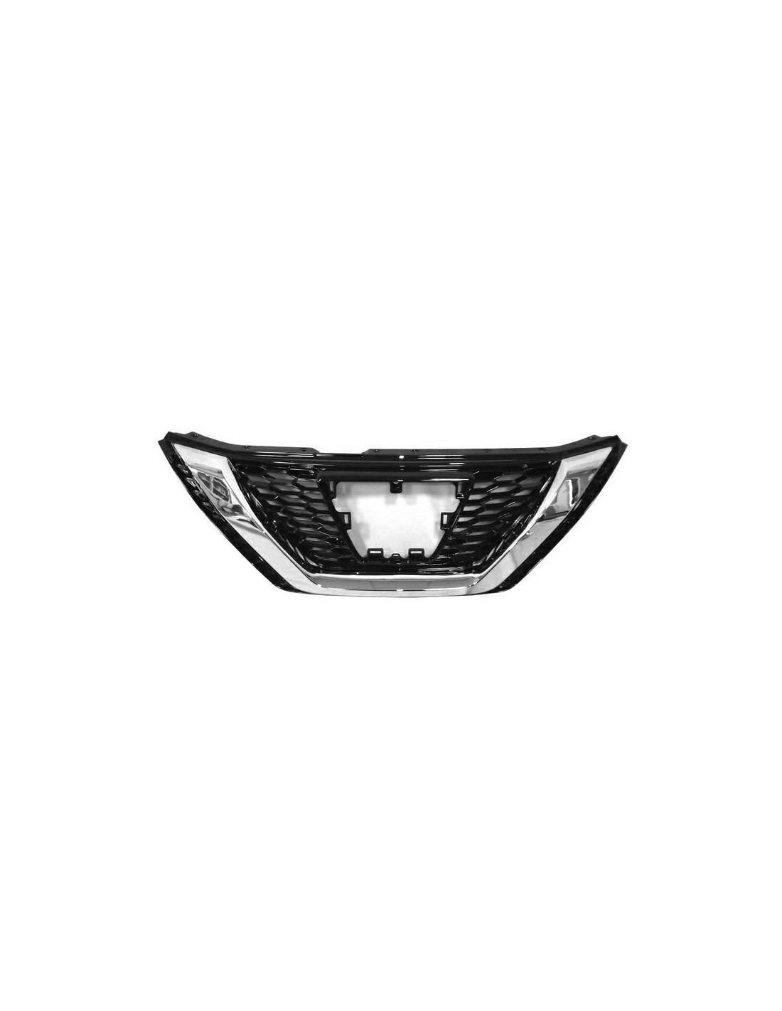 Mascherina Griglia anteriore Cromata E Nera Lucida per Nissan Qashq