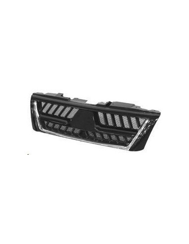 Grille screen for Mitsubishi Pajero 2003-2006 primer with chrome bezel Aftermarket Bumpers and accessories