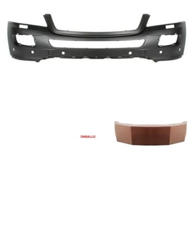 Front bumper class m w164 2005-2008 with headlight washer holes and sensors park Aftermarket Bumpers and accessories
