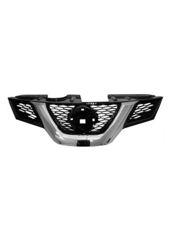 Bezel front grille for X-Trail 2014- black chrome with hole camera Aftermarket Bumpers and accessories