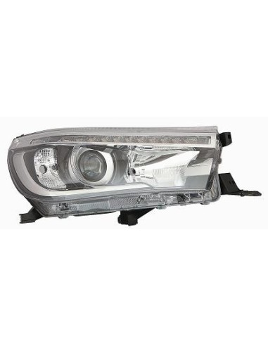 Faro luz proyector delantero derecha toyota hilux 2016 en más led parábola negra