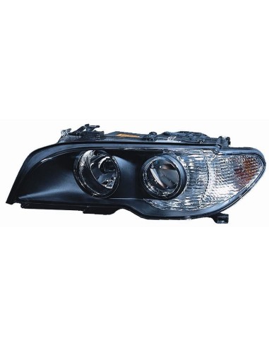 Left headlight for BMW 3 Series E46 coupe 2003 to 2006 black fr.bi Aftermarket Lighting