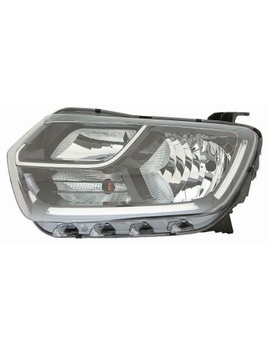 Right Headlight H7-H1 with drl led pred.electr. For Dacia Duster 2018- Aftermarket Lighting