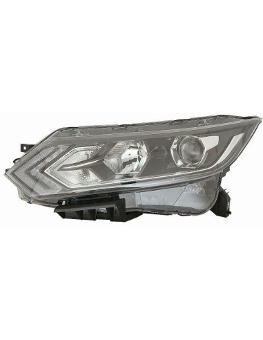 Right Headlight H7 with drl led pred.electr. For Nissan Qashqai 2017 onwards Aftermarket Lighting