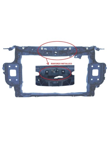 Front frame for Alfa Mito 2008- point 2005-with metal reinforcement Aftermarket Plates