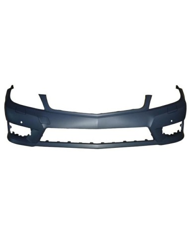 Primer front bumper with headlight washer + sensor holes for c-class w204 2011- amg Aftermarket Bumpers and accessories