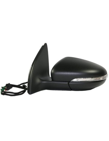 Dx rearview mirror for Golf VI 2008 to 2012 electrified. closing arrow light memo 13 pins