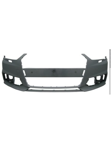 Front bumper primer with headlight washer holes for Audi A1 2014 onwards