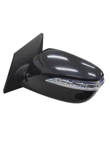 Espejo retrovisor izquierdo para IX35 2009-2015 Cebador de flecha eléctrica negro brillante