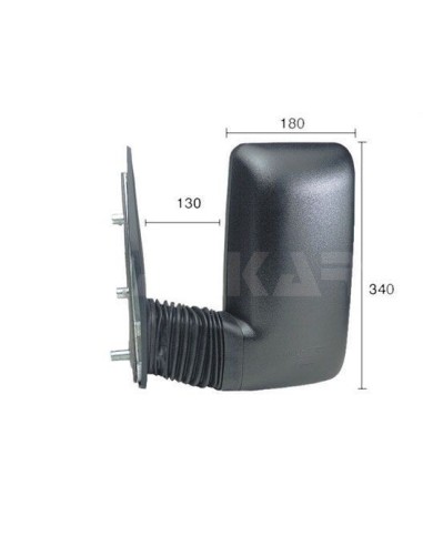 Espejo retrovisor derecho para Daily 1999 a 2006, ángulo eléctrico, brazo mediano