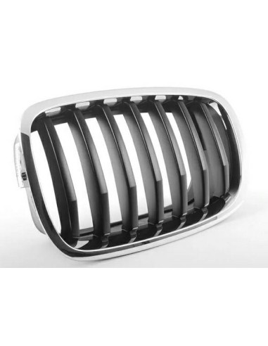 Black chrome left front grill grille for bmw x6 e71 2012 onwards