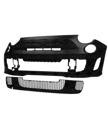 Front bumper primer with grille without fog lights 500 abarth 2007-