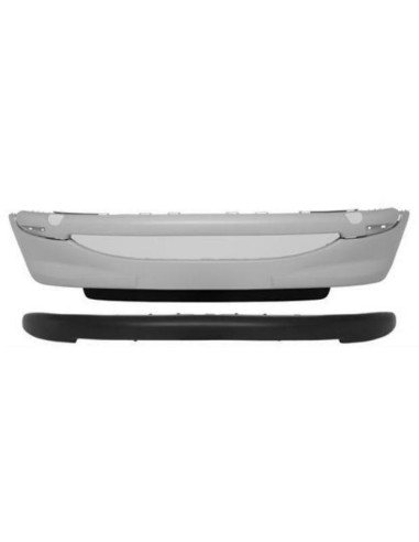 Front bumper primer with molding and Spoiler for peugeot 206 1998 to 2009