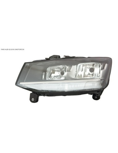 Right front headlight h7 with electric motor for audi q2 2016 onwards