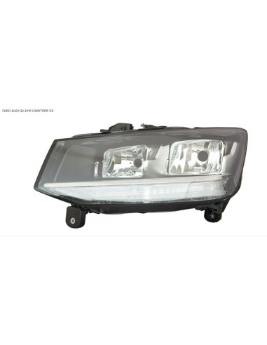 Left headlight h7 with electric motor for audi q2 2016 onwards