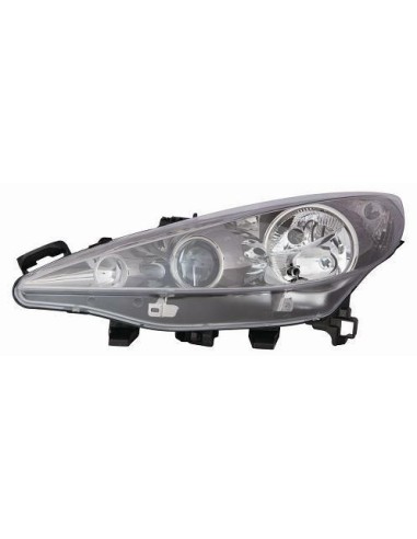 Right headlight 2h7-h1 fbl electric for peugeot 207 2007 onwards black