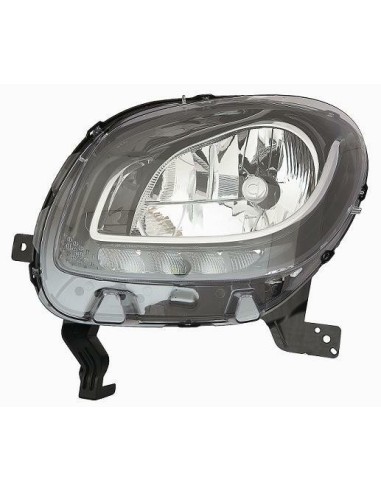 Right headlight h4 with drl for smart forfour 2014 onwards black base line