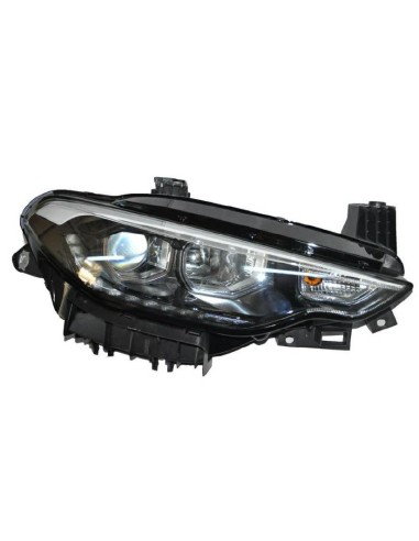 Right headlight 2h7 and led black frame for fiat type 2015 onwards