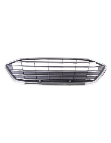 Front grill grille gray with chrome surround for focus 2018-