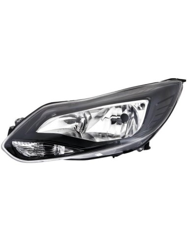 Left headlight h1-h7 for ford focus 2011 to 2014 hella black reflector
