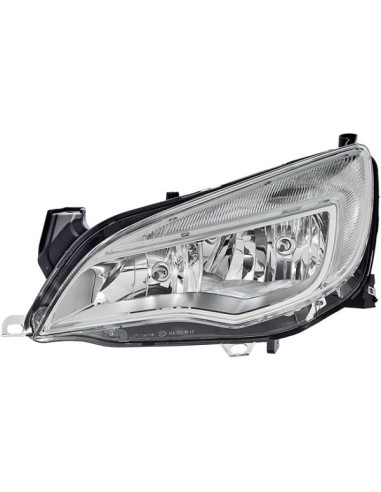 Left headlight 2h7 with DRL for opel astra j 2010 onwards chrome hella