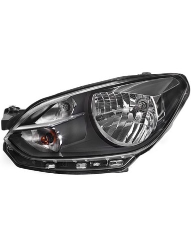 Faro izquierdo h4 para vw up 2012 en adelante reflector negro hella