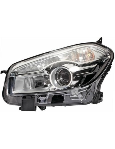 Right headlight xenon d1s-h7 and control unit for nissan qashqai 2010 to 2014 hella