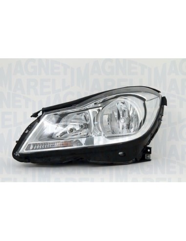 Right headlight 2h7 anthracite parabola for c-class w204 2011 onwards marelli