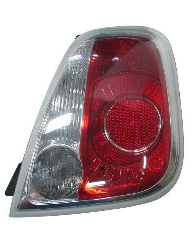 White-red left rear light for fiat 500 2007 onwards convertible