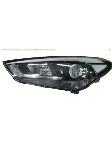 Phare droit 2H7 à led pour hyundai tucson 2015 et suivants parabole noire