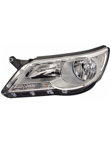 Right headlight h7-h7 electric for vw tiguan 2007 onwards hella