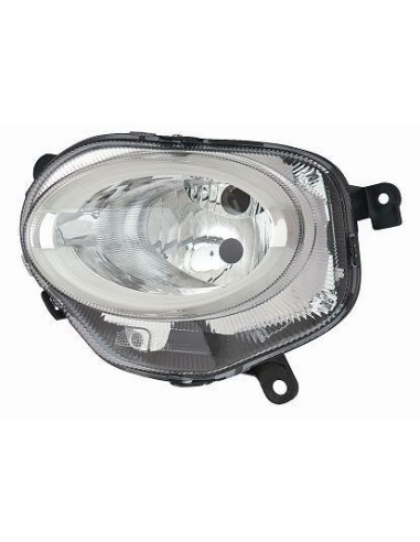 Right lower headlight h7 with manual drl for fiat 500 2015 onwards