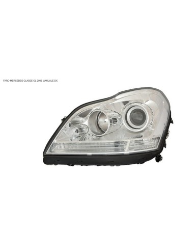 Manual right headlight for mercedes gl x164 class 2006 onwards