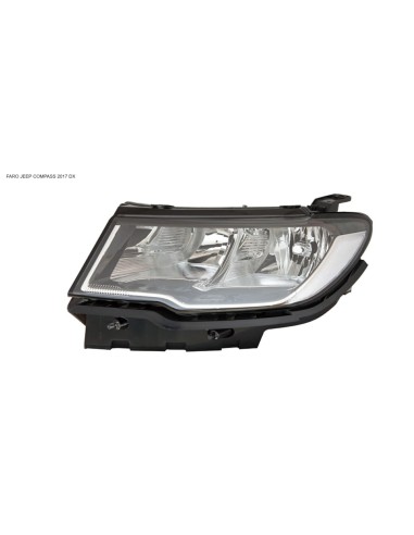 Right headlight for jeep compass 2017 to 2020