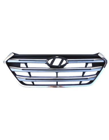 Anthracite chrome front grille cover for hyundai tucson 2015 onwards