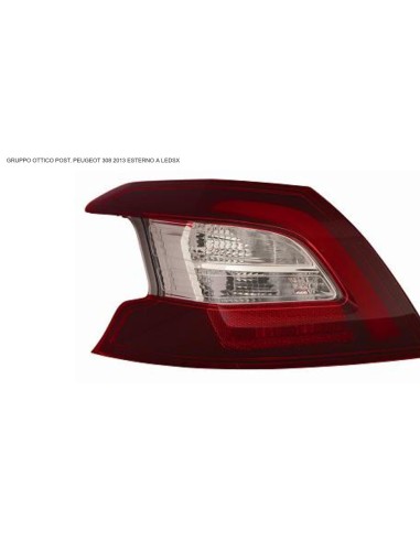 Fanale faro posteriore sinistro Esterno A Led per Peugeot 308 2013 al 2017