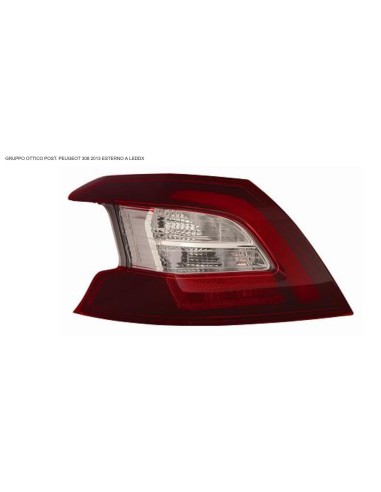 Right External Led Tail Light for Peugeot 308 2013 to 2017