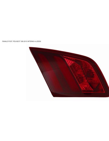 Feu arrière LED intérieur gauche pour Peugeot 308 2013-2017