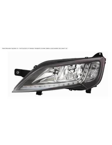 Left headlight 2h7 with electric led drl for boxer 2014- corniceic