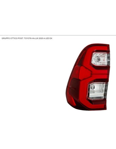 Right rear light for hilux 2020 onwards without rear fog light