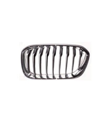 Black-silver chrome right grille cover for 1 f20 2015 onwards urban-line