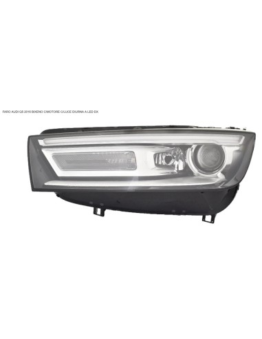 Right headlight with electric motor with bi-xenon led daytime running light d5s for q5 2016-