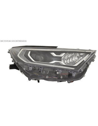 Right headlight with biled electric motor for toyota rav 4 2019 onwards