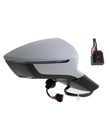 Espejo retrovisor derecho electrico abatible para seat ateca 2016- luces 9 pin